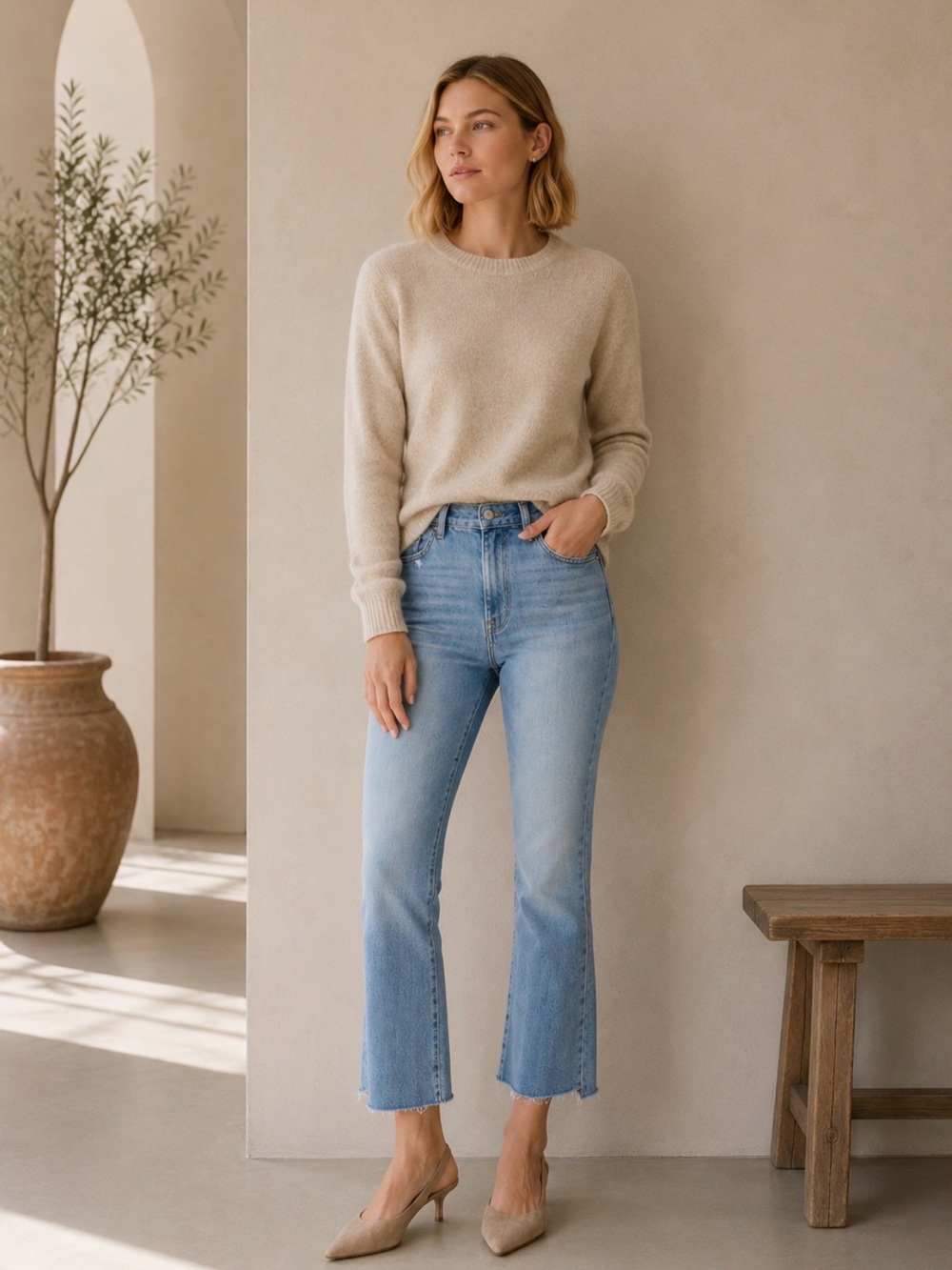 DL1961 Bridget Instasculpt Boot Crop Jeans – High Rise Medium Wash 28